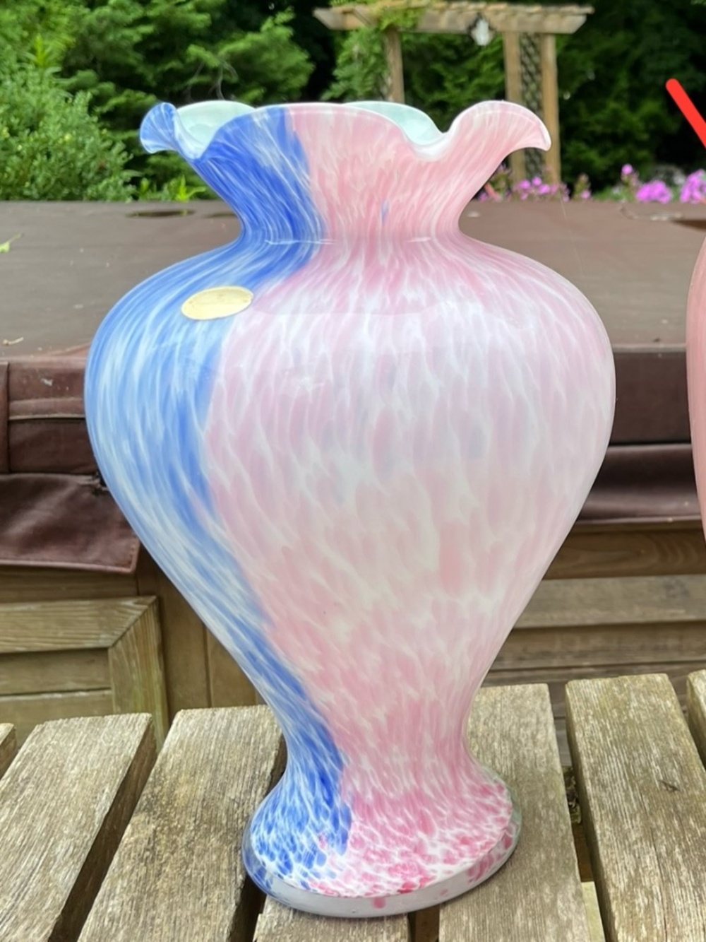 Vintage Beautiful Italian trio tone vase